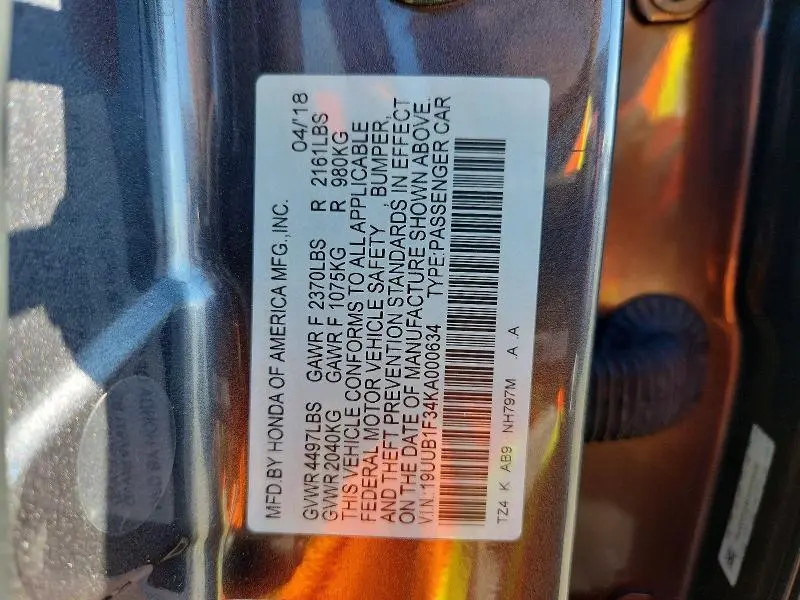 2019 ACURA TLX   