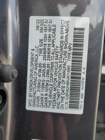 2022 HONDA CR-V EXL  