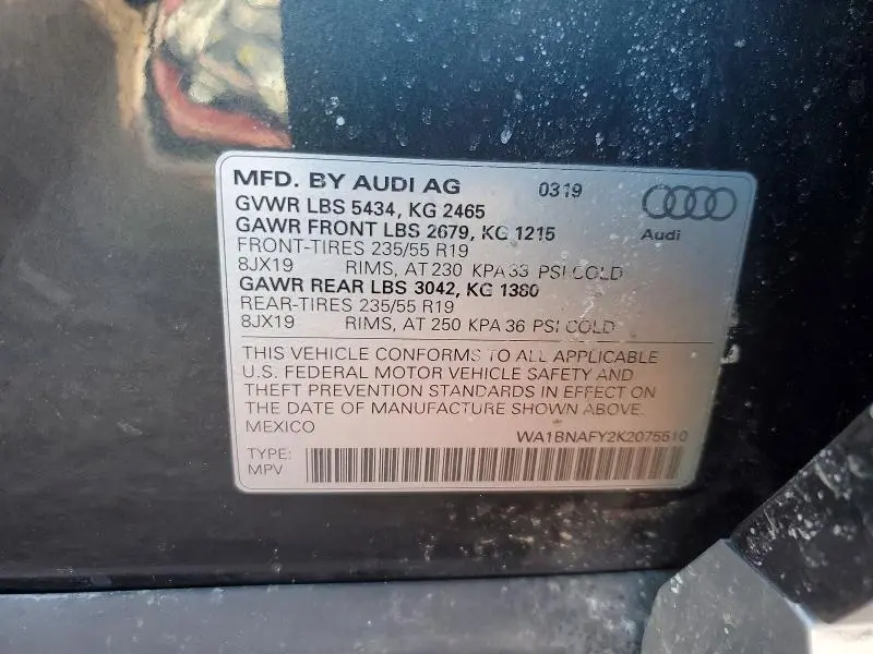 2019 AUDI Q5 PREMIUM PLUS  