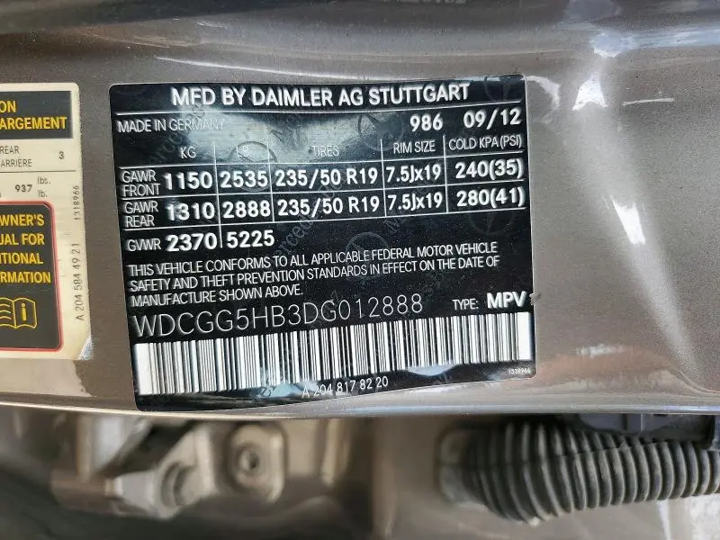 2013 MERCEDES-BENZ GLK 350  