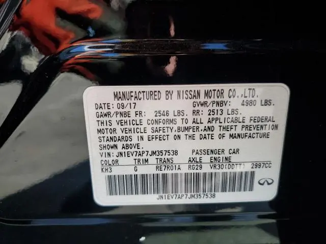 2018 INFINITI Q50 LUXE  