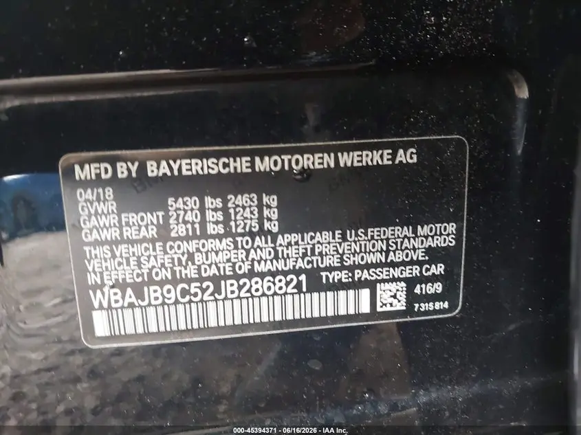 2018 BMW M550I XDRIVE