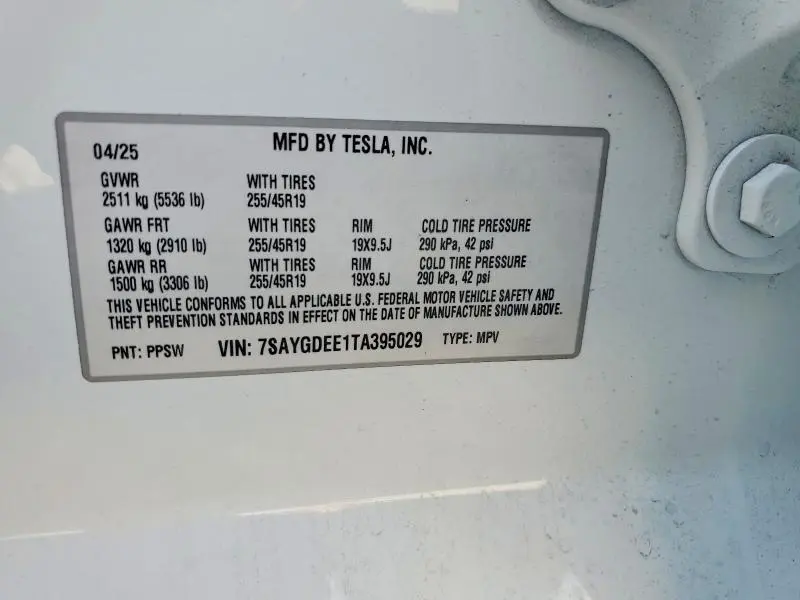 2026 TESLA MODEL Y   