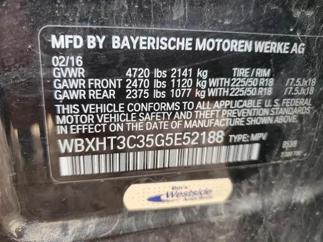 2016 BMW X1 XDRIVE28I  