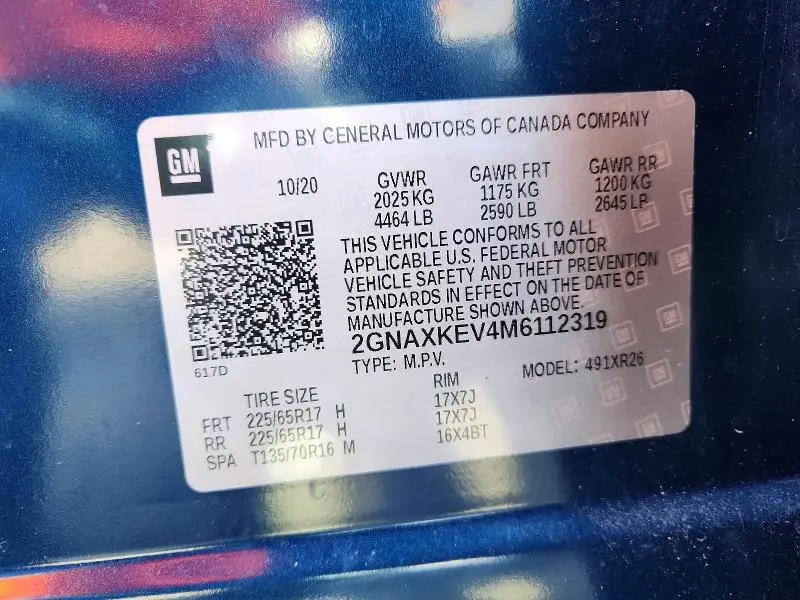 2021 CHEVROLET EQUINOX LT  