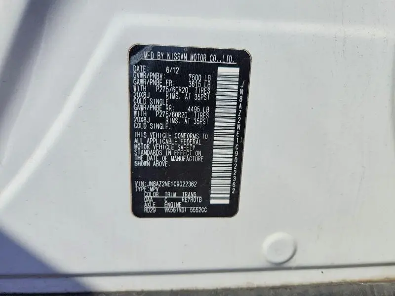 2012 INFINITI QX56 BASE  