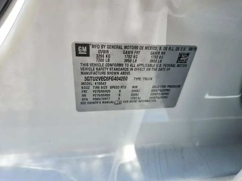 2015 GMC SIERRA K1500 SLT  
