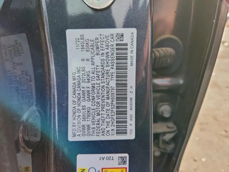 2023 HONDA CIVIC SPORT  