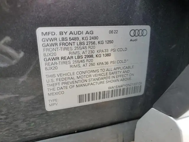 2022 AUDI Q5 PREMIUM PLUS 45  