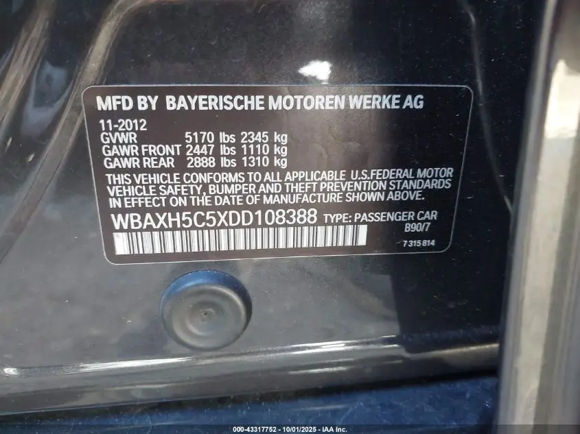 2013 BMW 528I XDRIVE