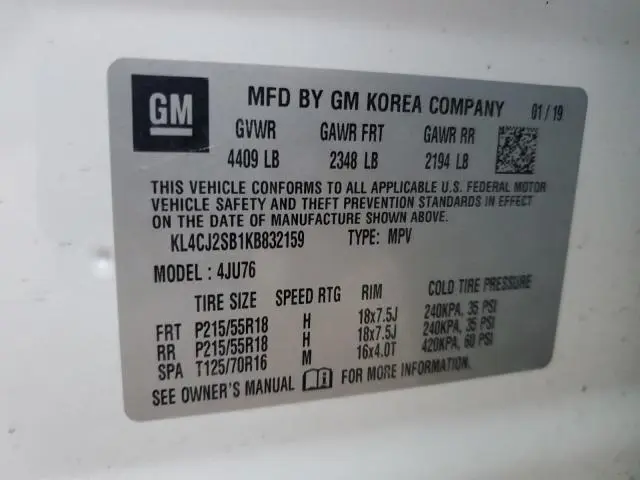 2019 BUICK ENCORE SPORT TOURING  