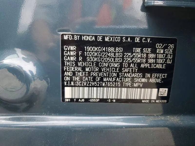 2026 HONDA HR-V SPORT  