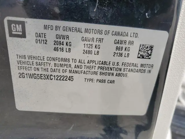 2012 CHEVROLET IMPALA LT  