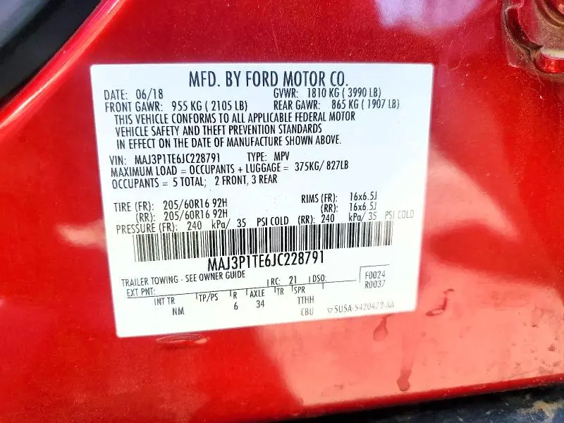 2018 FORD ECOSPORT SE  