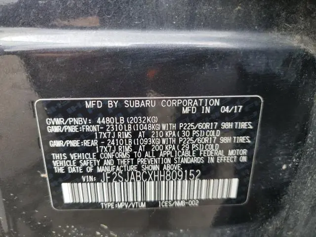 2017 SUBARU FORESTER 2.5I  
