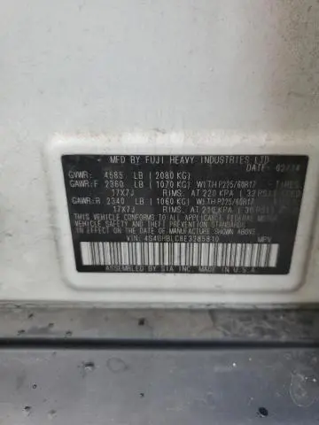 2014 SUBARU OUTBACK 2.5I LIMITED  