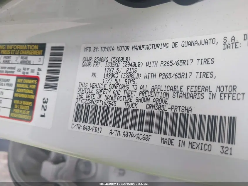 2023 TOYOTA TACOMA TRD SPORT