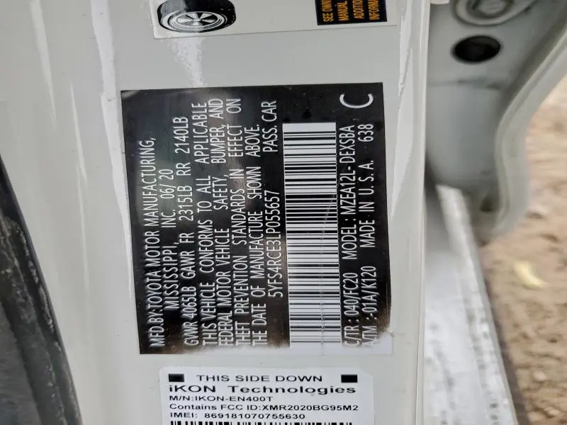 2020 TOYOTA COROLLA SE  