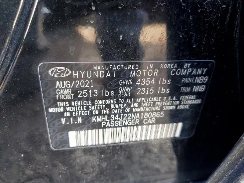 2022 HYUNDAI SONATA LIMITED  