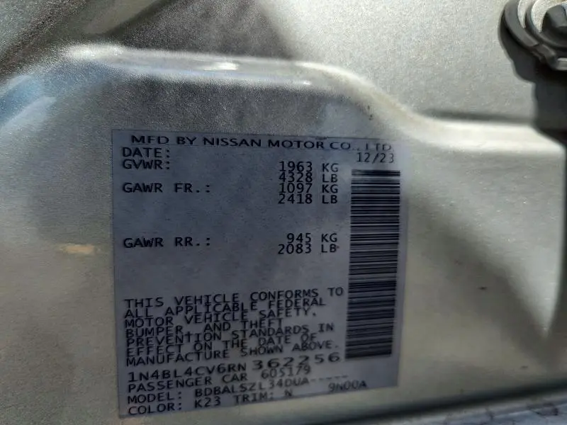 2024 NISSAN ALTIMA SR  