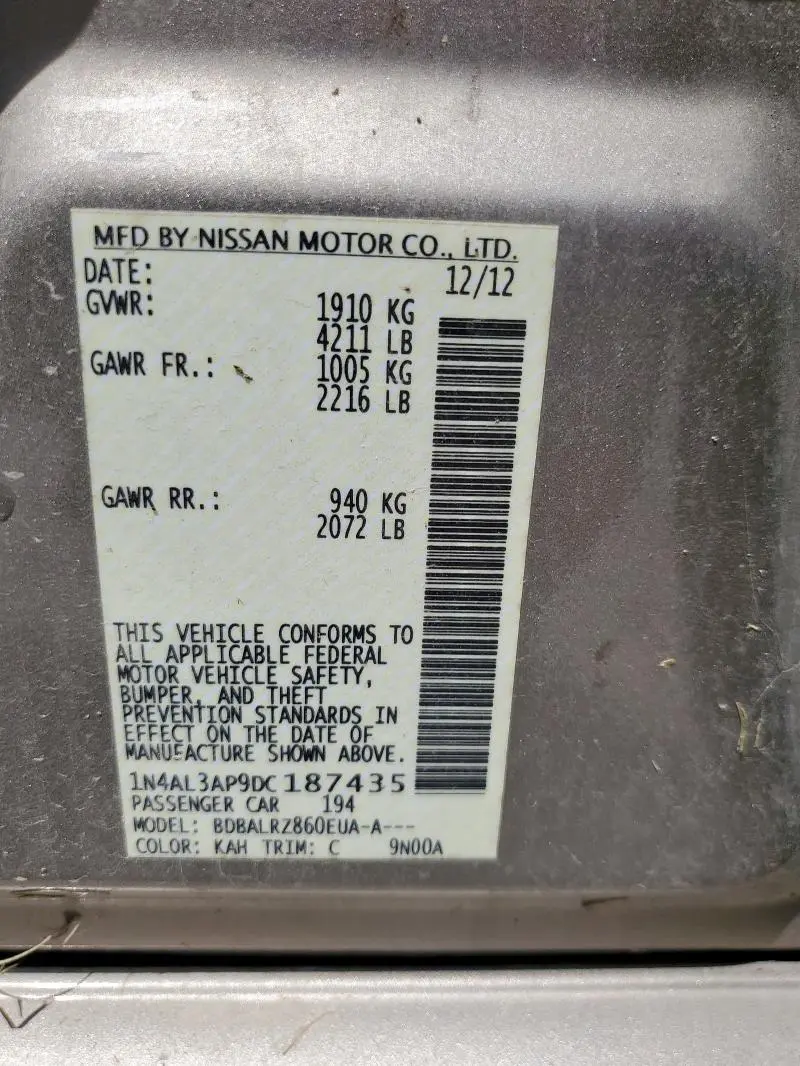 2013 NISSAN ALTIMA 2.5  