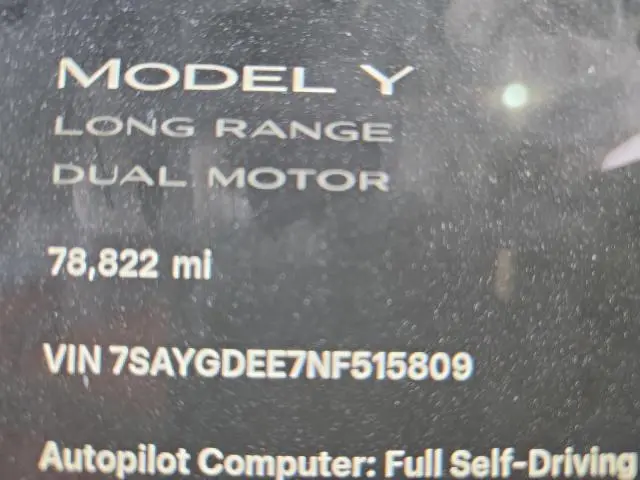 2022 TESLA MODEL Y   