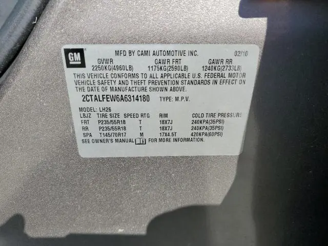 2010 GMC TERRAIN SLT  