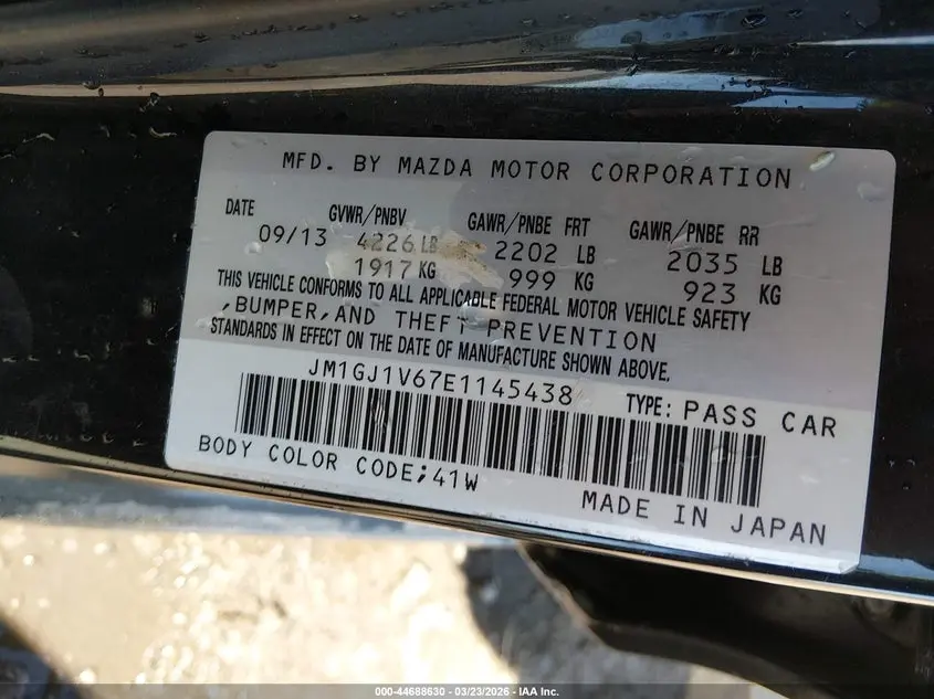 2014 MAZDA MAZDA6 I TOURING