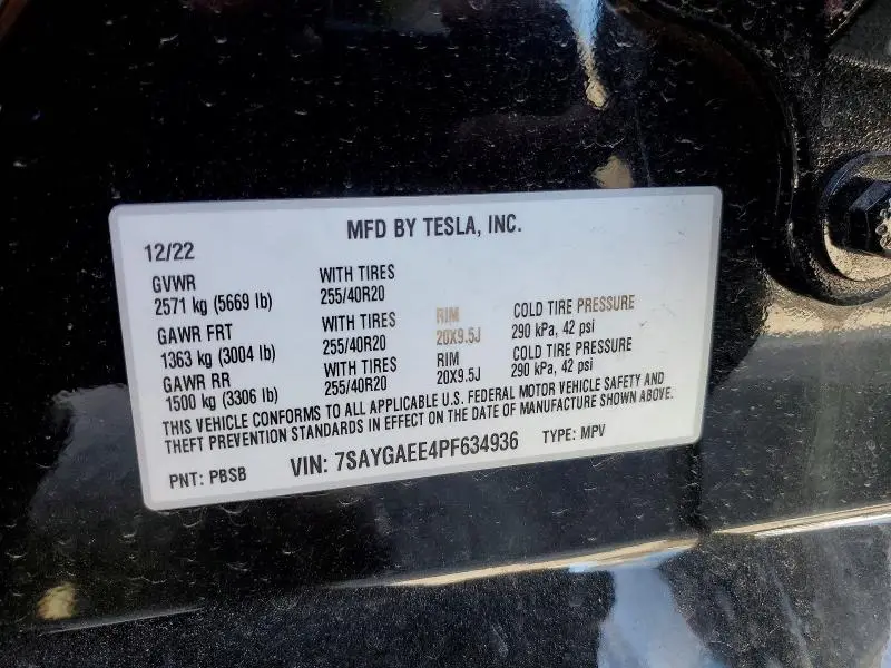 2023 TESLA MODEL Y   
