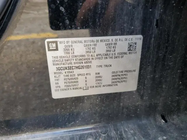 2017 CHEVROLET SILVERADO K1500 LTZ  