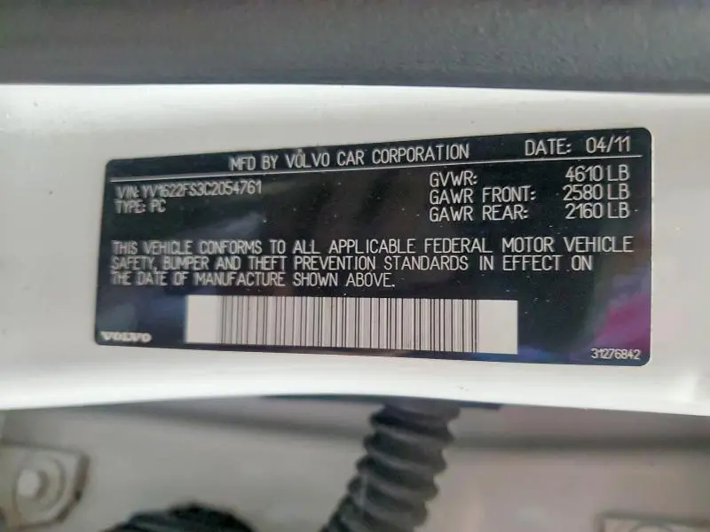 2012 VOLVO S60 T5  