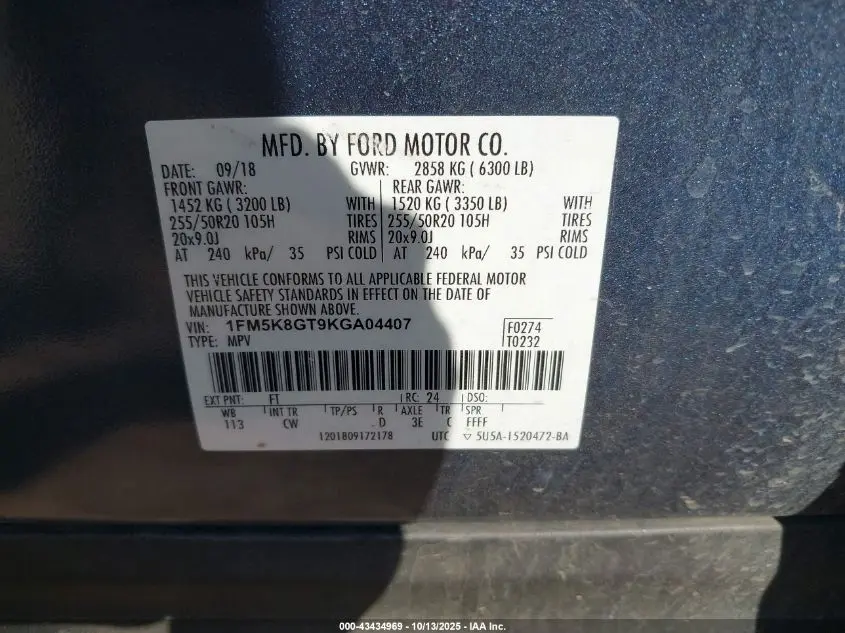 2019 FORD EXPLORER SPORT