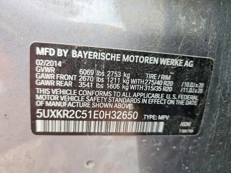2014 BMW X5 SDRIVE35I  