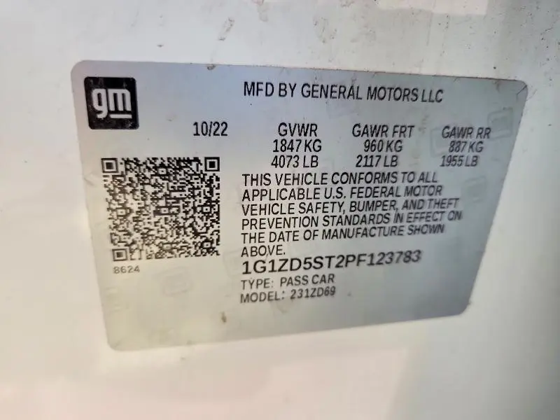 2023 CHEVROLET MALIBU LT  