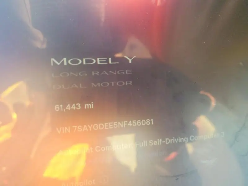 2022 TESLA MODEL Y   
