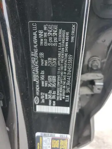 2022 HYUNDAI SANTA CRUZ SEL  