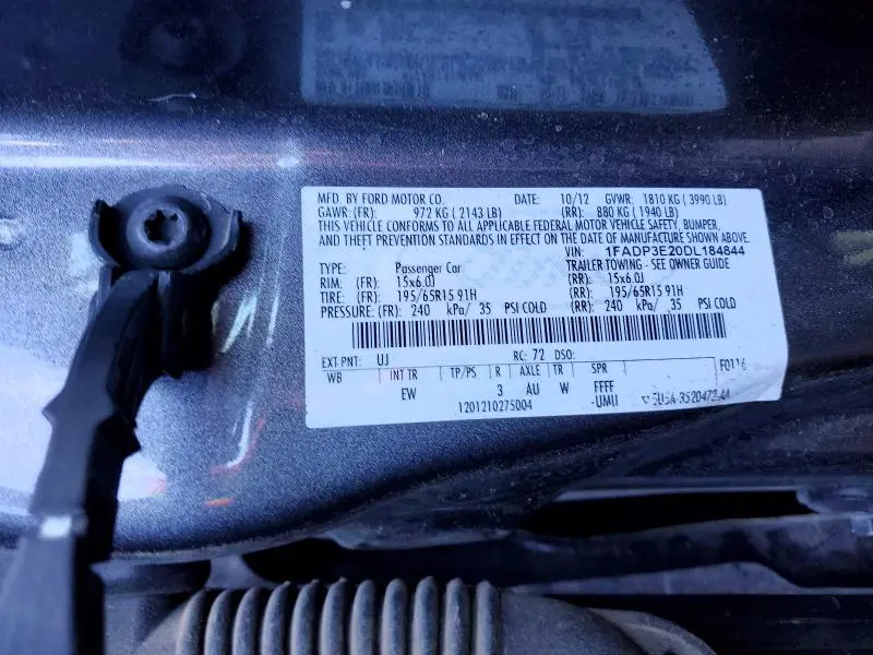 2013 FORD FOCUS S  