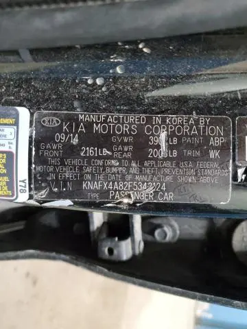 2015 KIA FORTE EX  