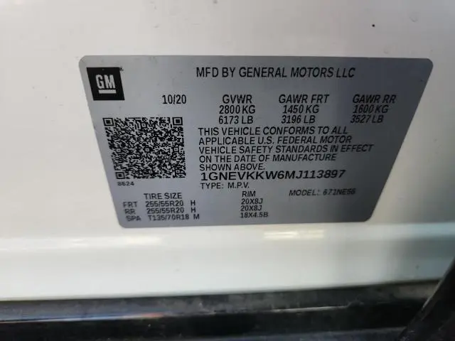 2021 CHEVROLET TRAVERSE PREMIER  