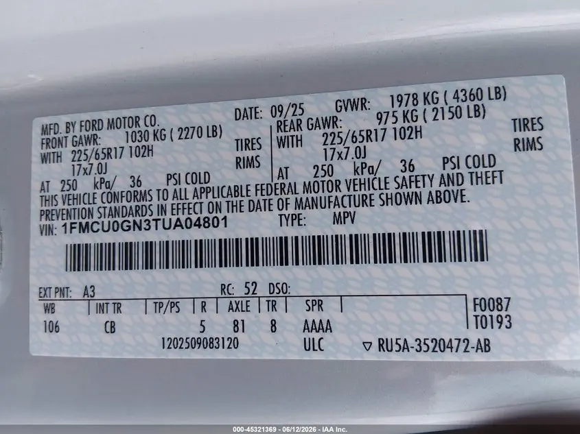 2026 FORD ESCAPE ACTIVE