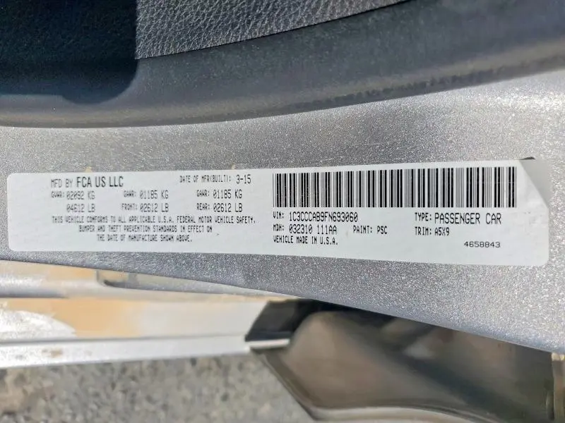 2015 CHRYSLER 200 LIMITED  