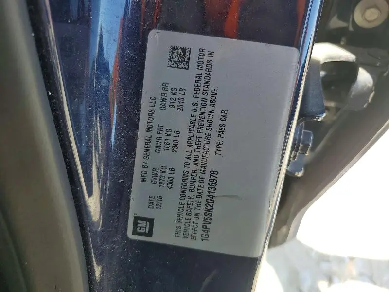 2016 BUICK VERANO 1SV  