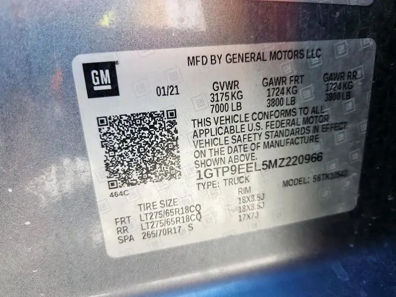 2021 GMC SIERRA K1500 AT4  