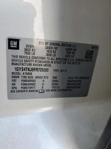 2015 CADILLAC ESCALADE ESV PREMIUM  