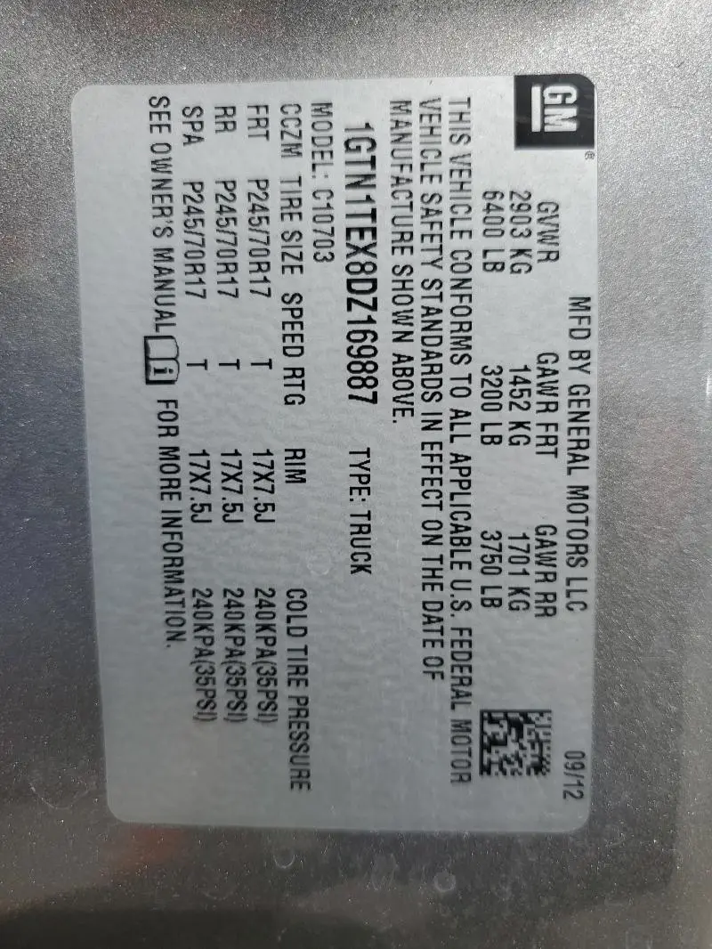 2013 GMC SIERRA C1500  