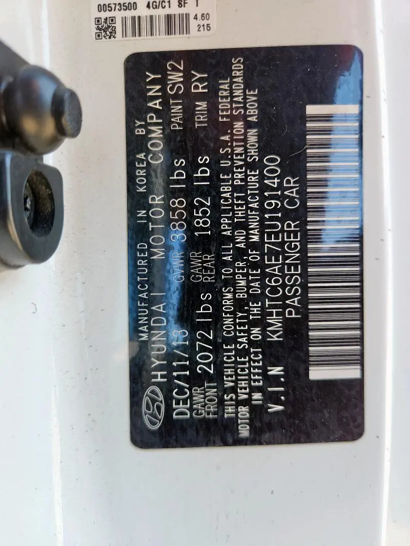 2014 HYUNDAI VELOSTER TURBO  