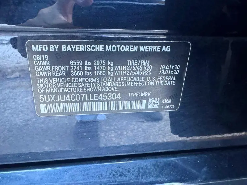 2020 BMW X5 M50I  