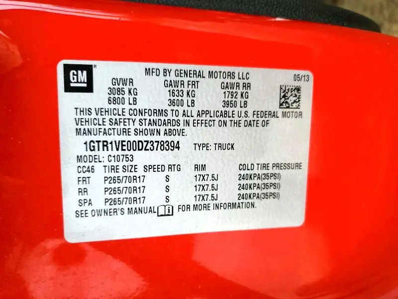 2013 GMC SIERRA C1500 SLE  