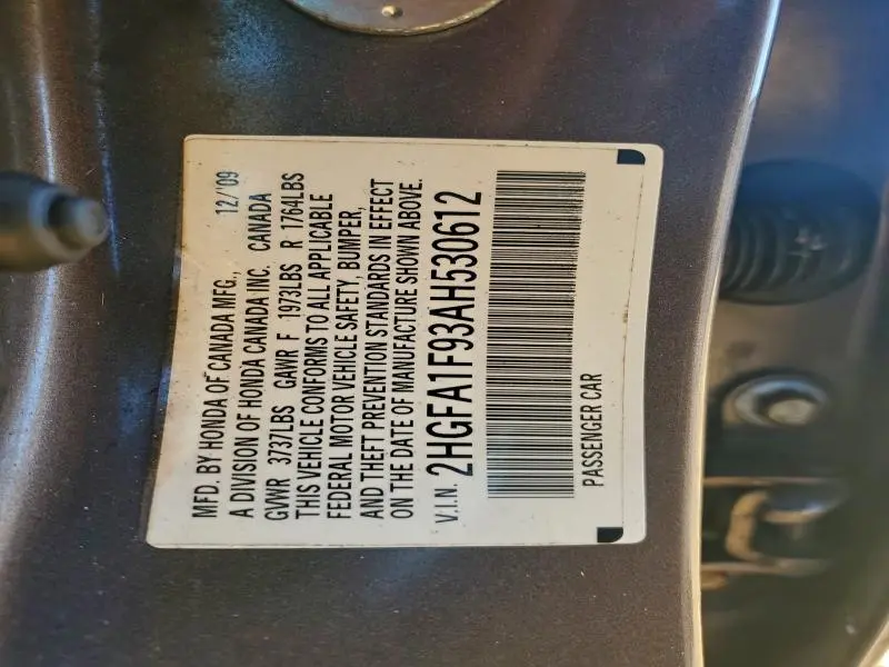 2010 HONDA CIVIC EXL  