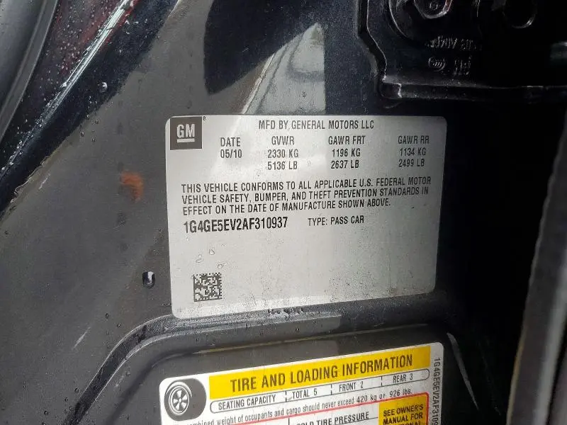 2010 BUICK LACROSSE CXS  